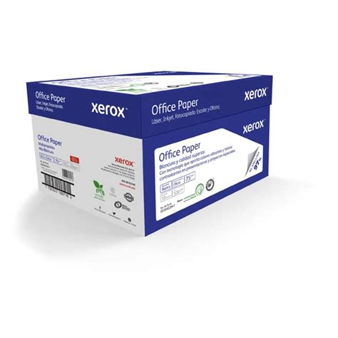 Caja De Papel Bond Blanco Xerox Porciento Blancura Oficio