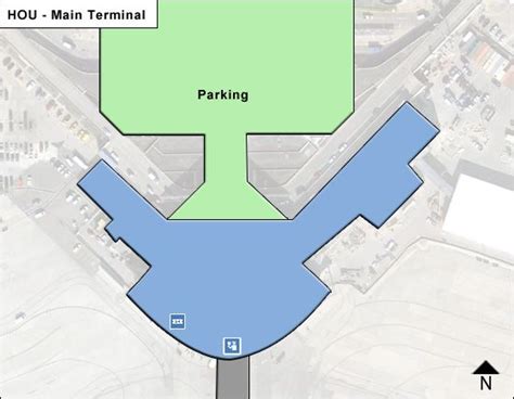 Houston Hobby Airport Hou Main Terminal Map