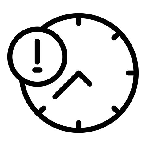 vector de contorno de icono de reloj de duración temporizador digital