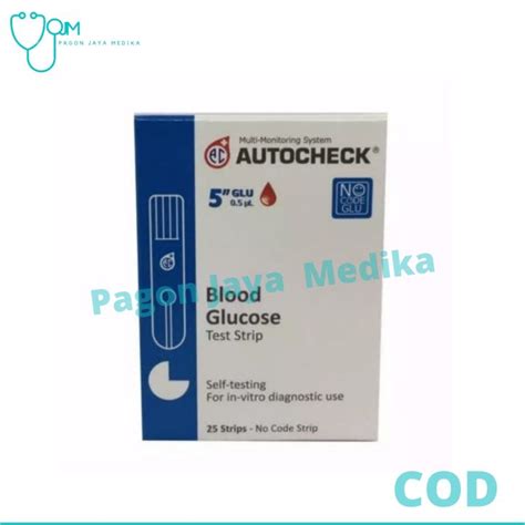 Strip Autocheck Glucose Gula Darah Isi Strip Strip Cek Gula Darah