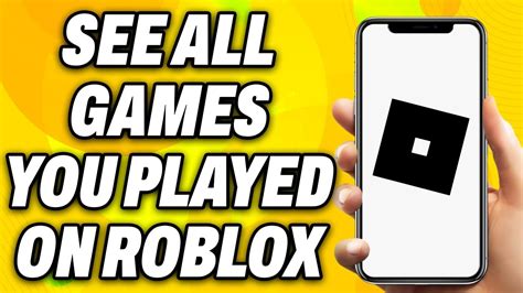 How To See All Games You Played On Roblox Easy Fix Youtube