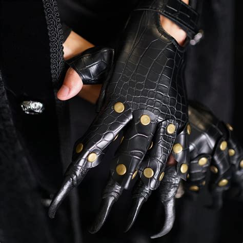 Steampunk Leather Long Nail Dragon Claws Gloves Eagle Claw Finger Gloves Rock Goth Punk