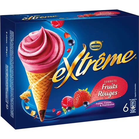 C Nes Sorbet Fruits Rouges Framboise Cassis Fraise Extr Me X G