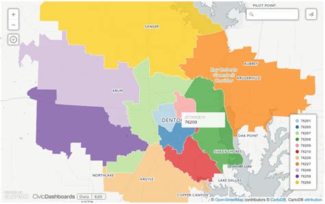 Zip Code Map Denton Tx Zip Code Map