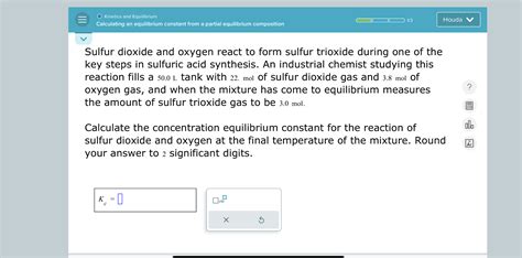 Solved Sulfur Dioxide And Oxygen React To Form Sulfur