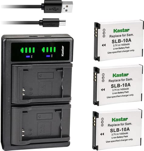 Amazon Kastar 3 Pack SLB 10A Battery And LTD2 USB Charger