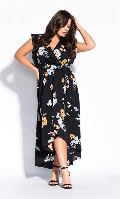 Womens Plus Size Coedition Flattering Plus Size Dresses Black Maxi Dress Womens Fashion Modest