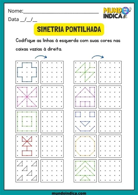 Atividades De Simetria Para Alunos Dislexia Para Imprimir