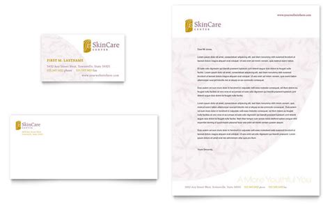 Skin Care Clinic Business Card & Letterhead Template Design