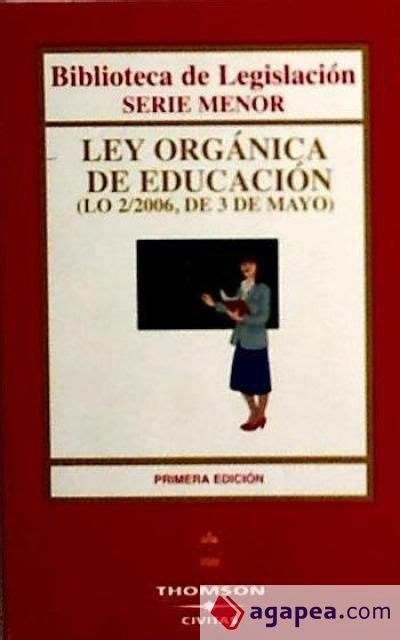 Ley Organica De Educacion Agapea Libros Urgentes