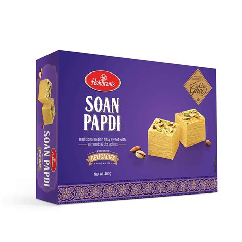 Buy Haldiram S Cow Ghee Soan Papdi Gm Indian Sweets Diwali Gift