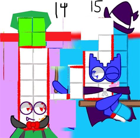 14 and 15 with their halloween costumes | ♡Official Numberblocks Amino ...