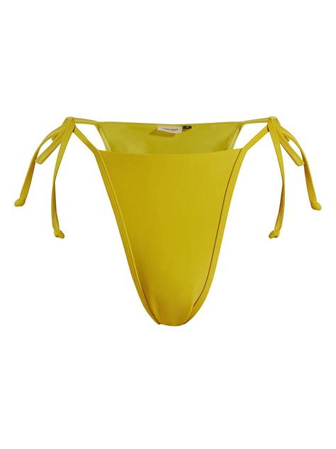 ANDREA IYAMAH Women S Fula High Rise Bikini Bottom Lemon Editorialist