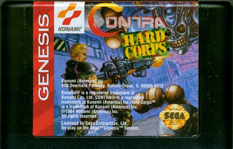 Contra Hard Corps 1994 Genesis Box Cover Art MobyGames