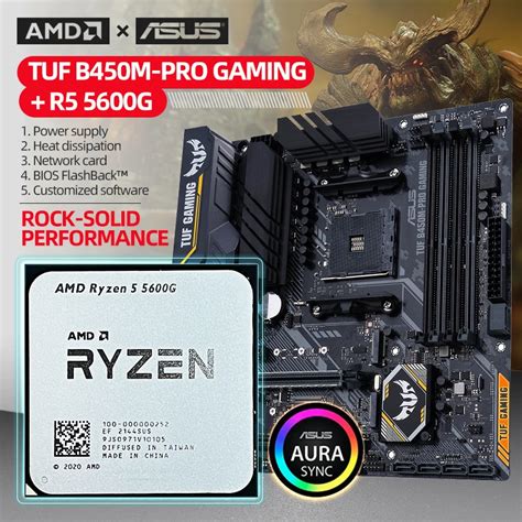 AMD Nueva Placa Base Ryzen 5 5600G R5 5600G CPU ASUS TUF B450M PRO