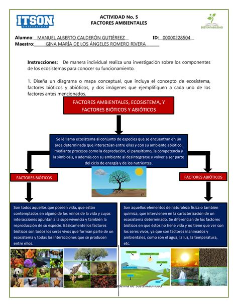 Actividad Factores Ambientales Actividad No Factores