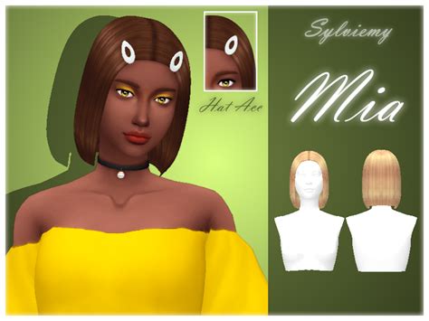 Sylviemys Mia Hairstyle Set Sims 4 Sims Hair Accessories