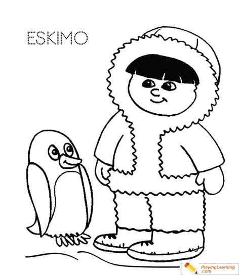 Eskimo Igloo Coloring Page 11 | Free Eskimo Igloo Coloring Page