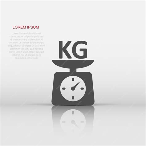 Premium Vector Scale Icon In Flat Style Kilogram Dumbbell Vector