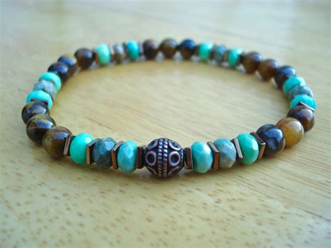 Men S Spiritual Healing Protection Bracelet With Semi Etsy