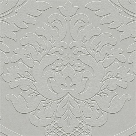 Anaglypta Grey Floral Damask Wallpaper Rightwaydirect Co Uk