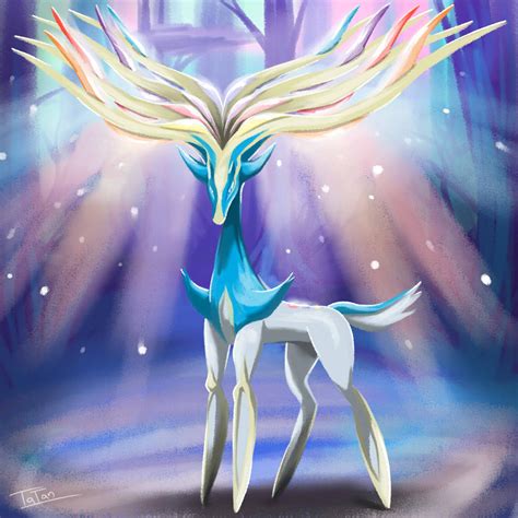 Xerneas Shiny Pokemon X Pokemon Y By Tatanrg On Deviantart