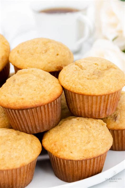 Easy Cake Mix Banana Muffins - Quick and Easy Baking