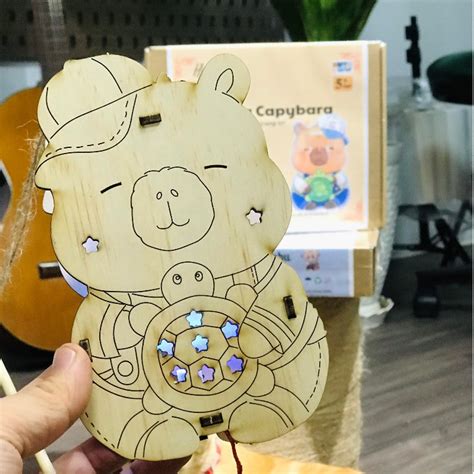 Lanterns Mid Autumn Festival Lanterns Capybara Labubu Hot Trend Diy Wooden Lanterns Many