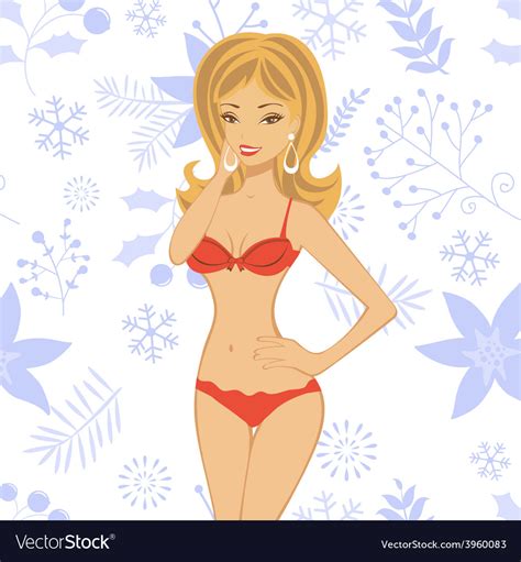 Beautiful Woman In Lingerie Royalty Free Vector Image