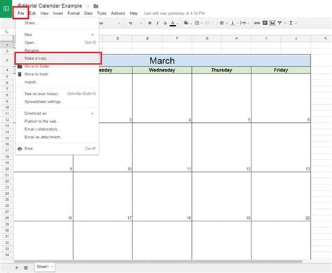 Calendar Template Google Docs | Editorial calendar template, Content ...