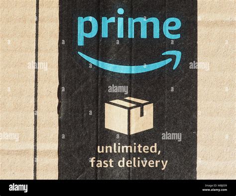 Seattle Usa Circa December 2017 Amazon Prime Label On A Parcel