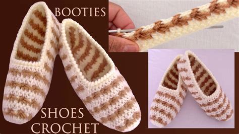 Zapatos Pantuflas De Lana A Crochet Tama O Adulto Youtube