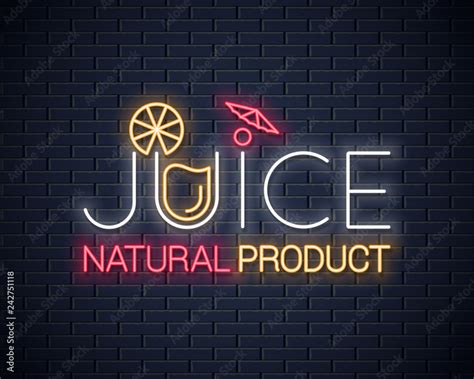 juice logo design background. Fresh lemon cocktail Stock Vector | Adobe Stock