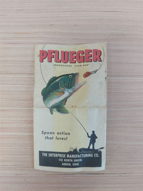 Vintage Fishing Lure Pflueger Brochure Instruction Booklet Catalog