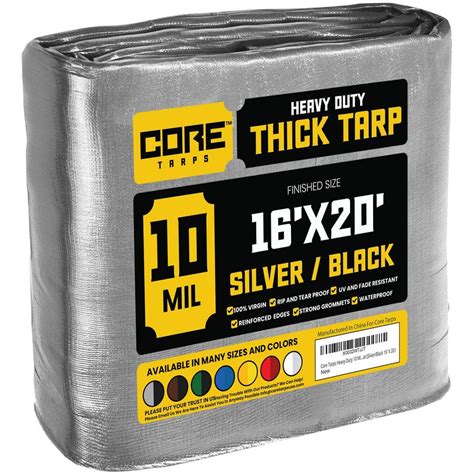 Reviews For CORE TARPS 16 Ft X 20 Ft Silver Black 10 Mil Heavy Duty