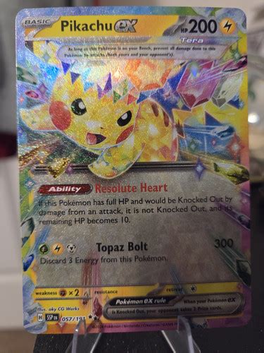 Pikachu Ex Sv Surging Sparks Nm Ebay