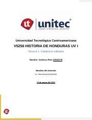 Historia de Honduras tarea 8 1 docx Universidad Tecnológica