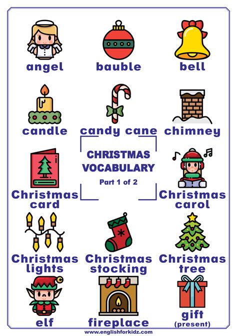 Christmas Vocabulary Posters