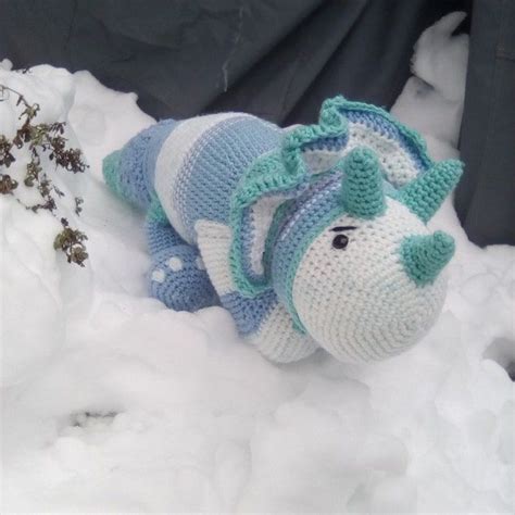 Amigurumi Crochet Pattern Sumo The Triceratops Dinosaur Etsy