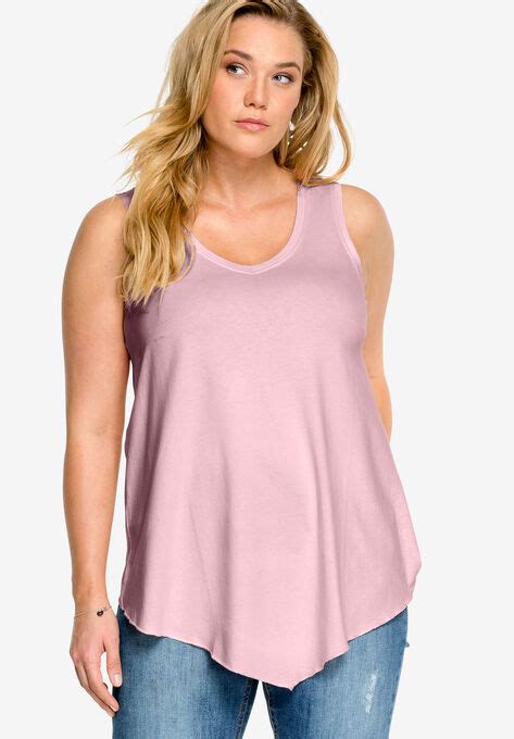 V Neck Pointed Front Tank Woman Within