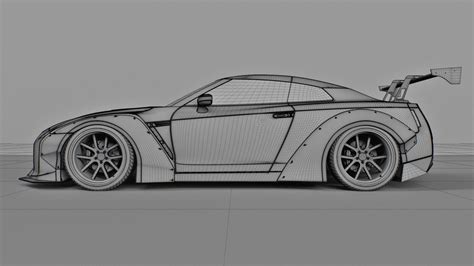 Nissan Gt R Liberty Walk 3d Model Cgtrader