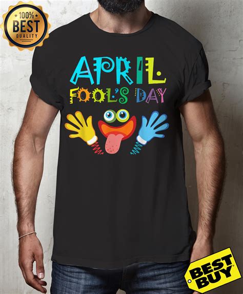 April Fools Day Hand Funny Shirt Ladies Tee Tank Top And V Neck