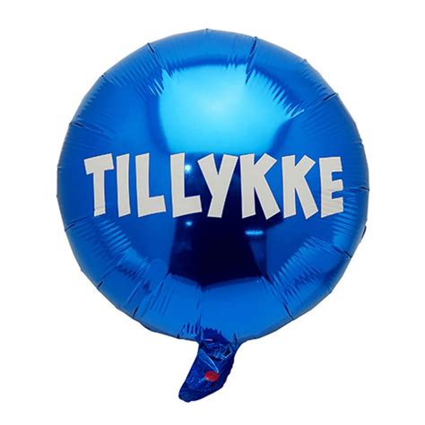 Bl Tillykke Folieballon Cm Tal Bogstaver Himmelrum Aps