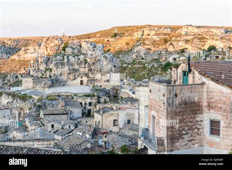 Matera Sasso Caveoso European Capital Of Culture Unesco Stock Photo