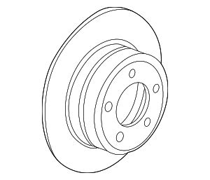 Genuine BMW 34 21 6 767 064 Disc Brake Rotor Rear FREE Shipping On