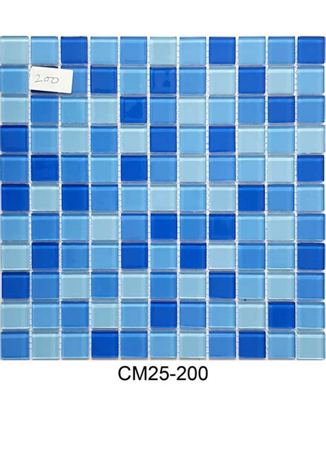 Murals Cm Aqua Blue Crystal Glass Mosaic Tiles Size X Feet