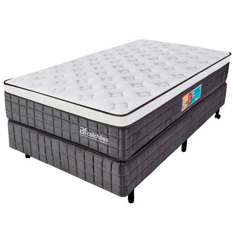 Cama Box Solteiro Premium Mola Ensacada Espuma D E Viscoel Stica