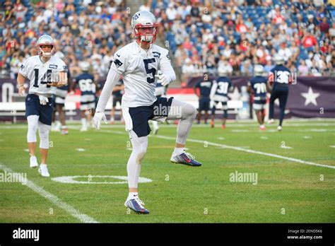 July 29 2019 New England Patriots Quarterback Danny Etling 5 Warms