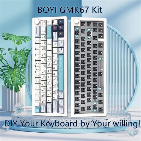 BOYI GMK67 65 Keyboard Kit Hot Swappable Bluetooth 5 0 2 4G Type C Tri Mode Wireless RGB