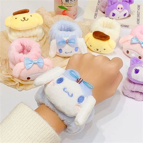 Kawaii Sanrio Anime Hobby My Melody Kuromi Cinnamoroll Korean Cartoon Face Wash Wrist Band